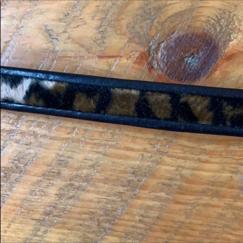 Brighton faux fur animal print belt Size Medium
